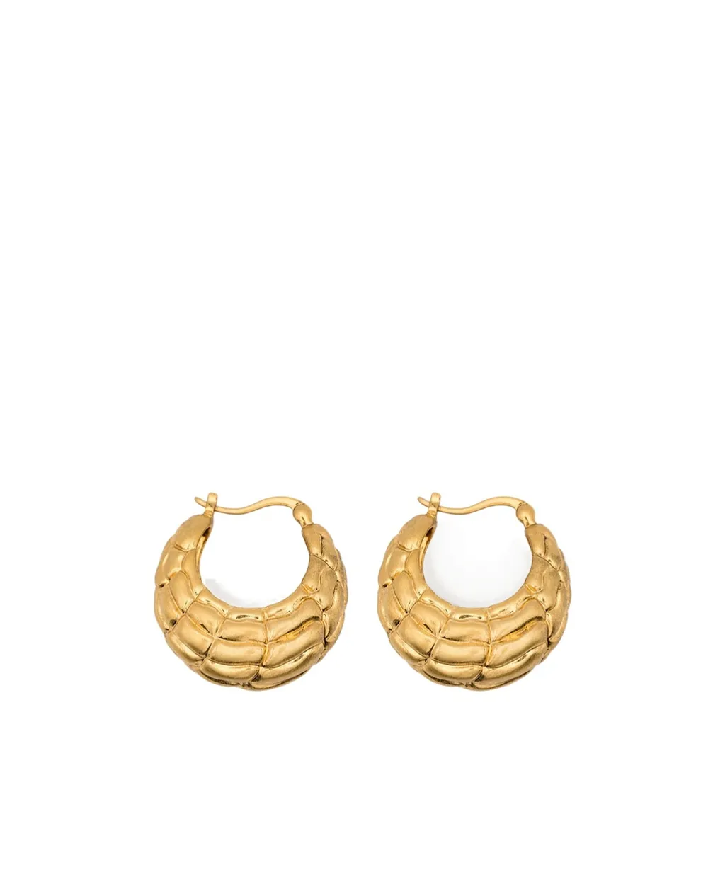 Cult Gaia Farina Textured Hoop Earrings