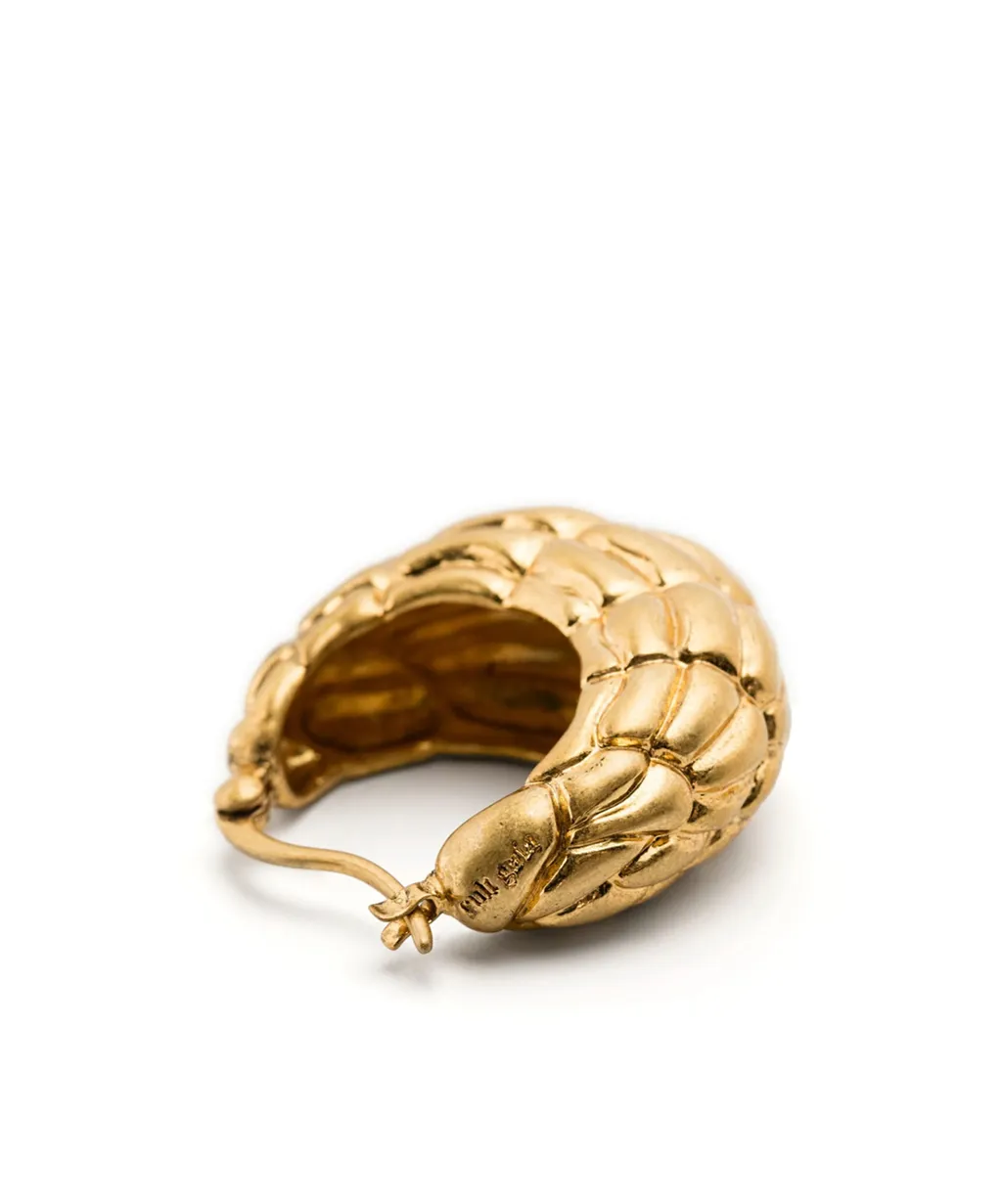 Cult Gaia Farina Textured Hoop Earrings