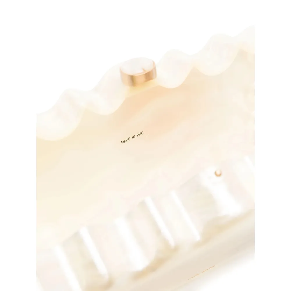 Cult Gaia Paloma Logo Printed Clutch Bag
