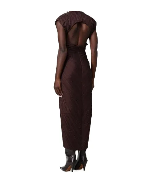 Pleated Cutout Dress