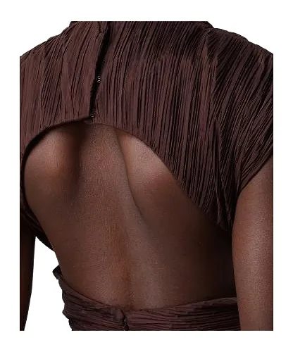 Pleated Cutout Dress