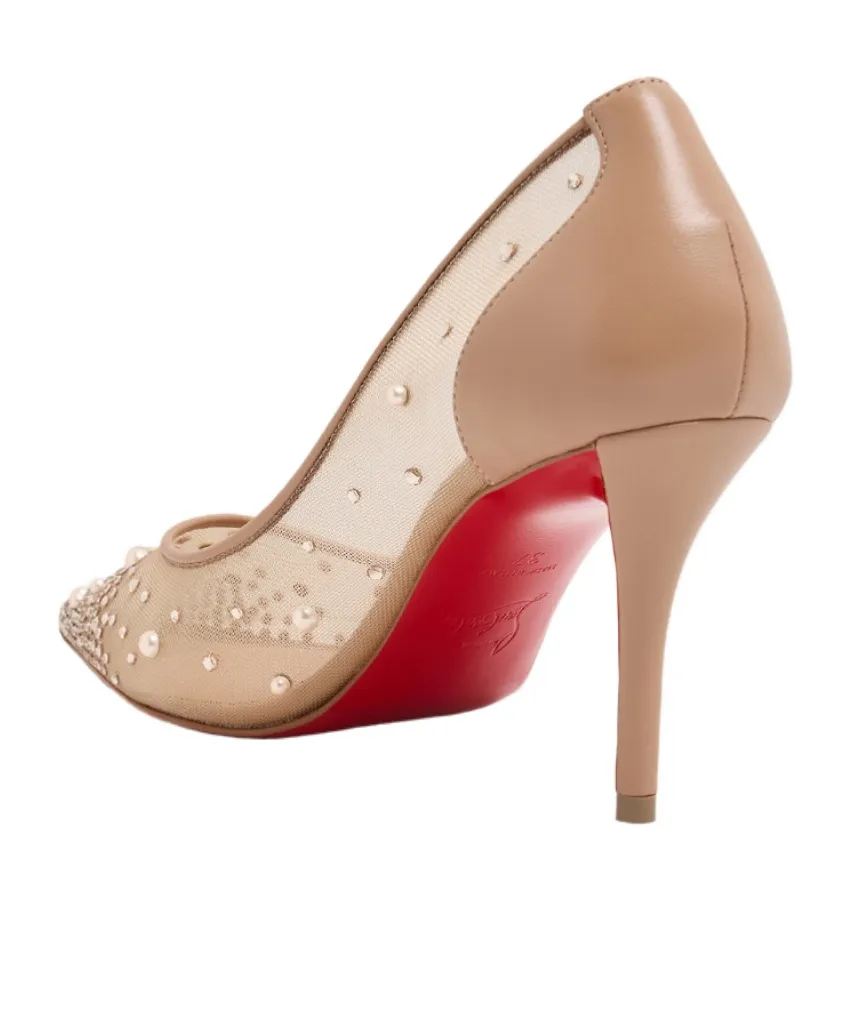 Christian Louboutin Embellished Transparent Heeled Pumps