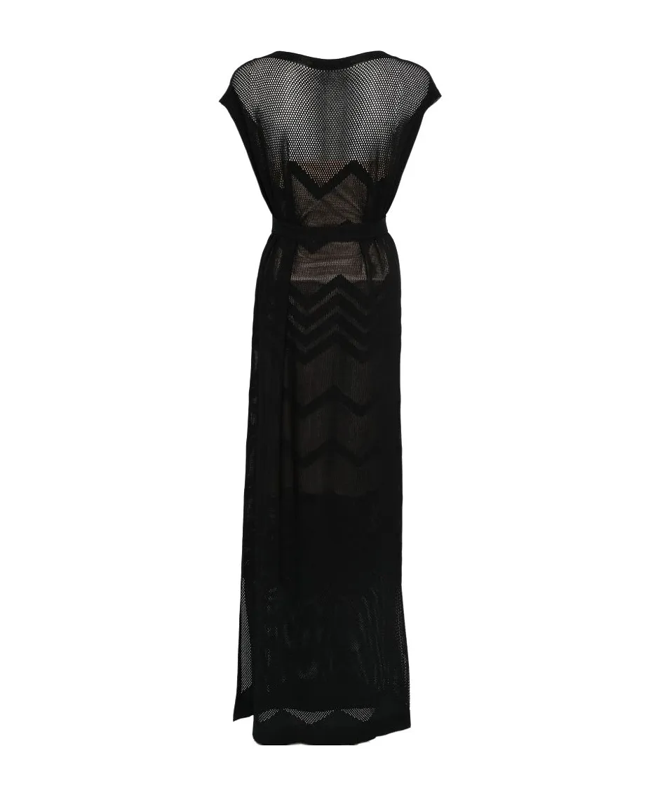 Chevron Belted Dress