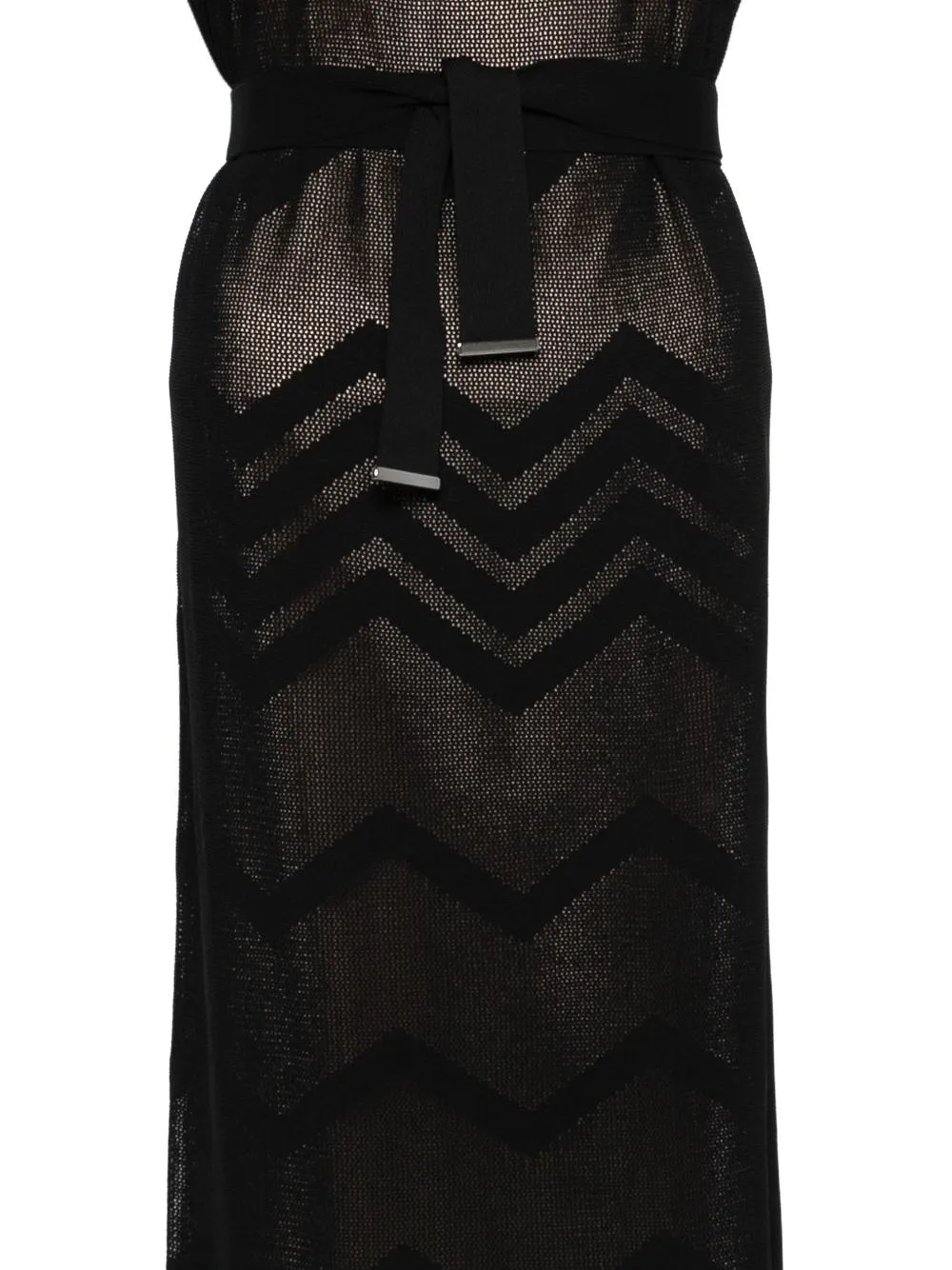 Chevron Belted Dress