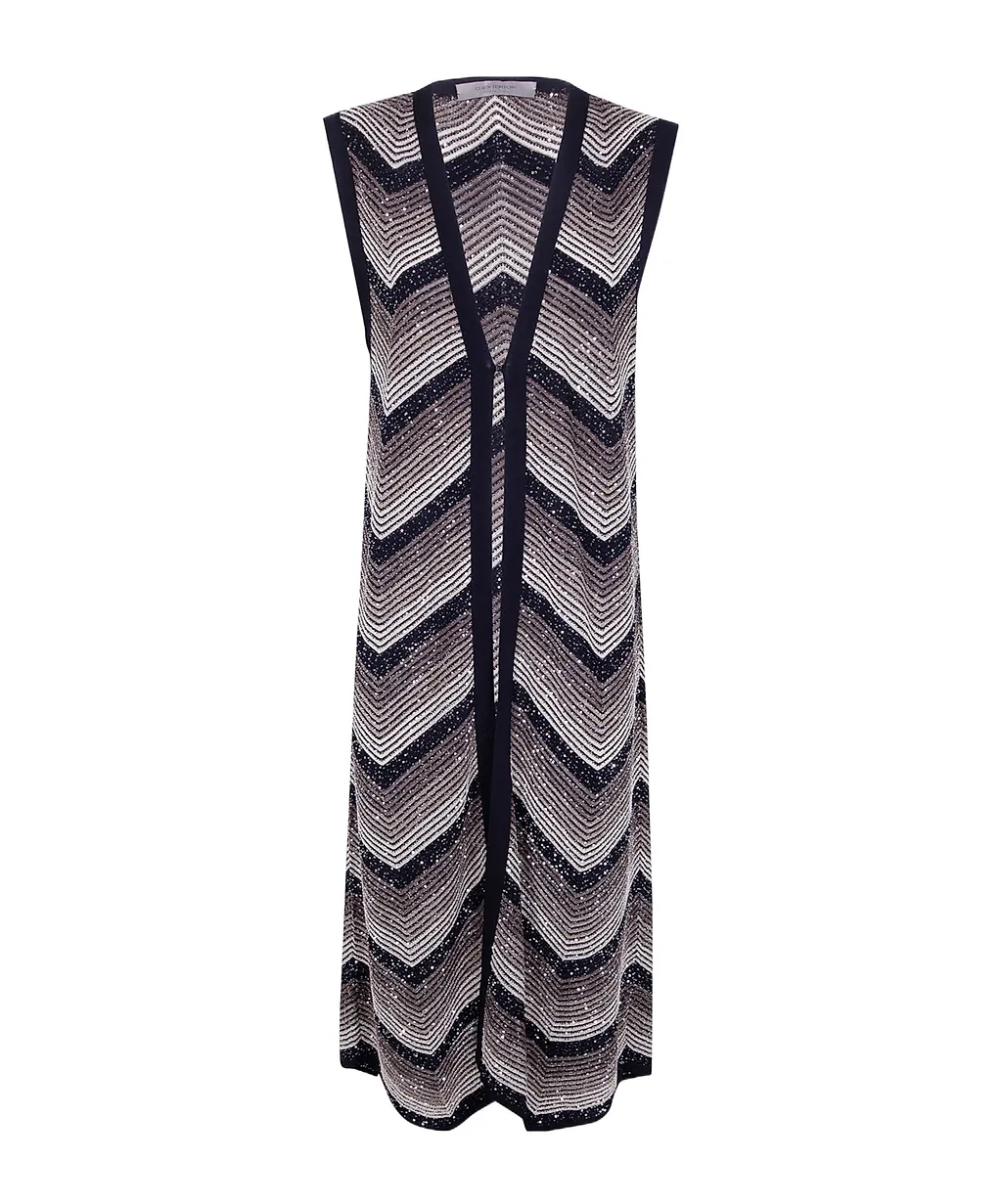 Degradé Long Knit Cardigan