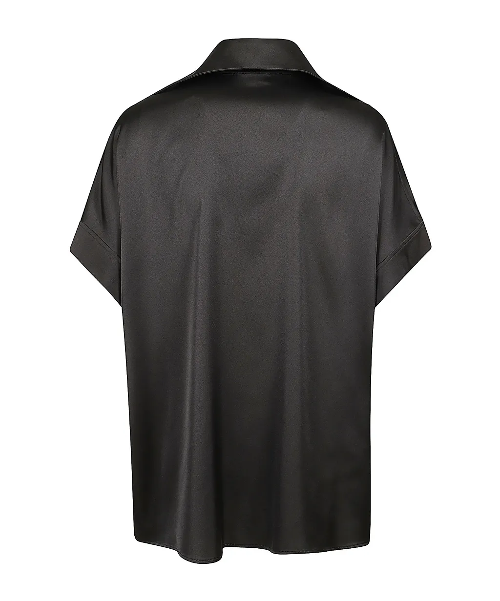 Short-Sleeved Collared Blouse