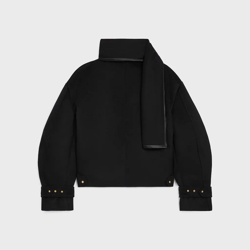 Scarf Jacket In Wool Cloth