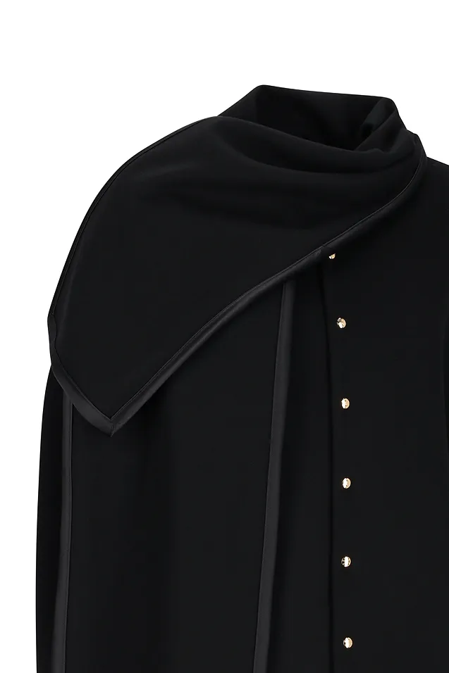 Scarf Jacket In Wool Cloth