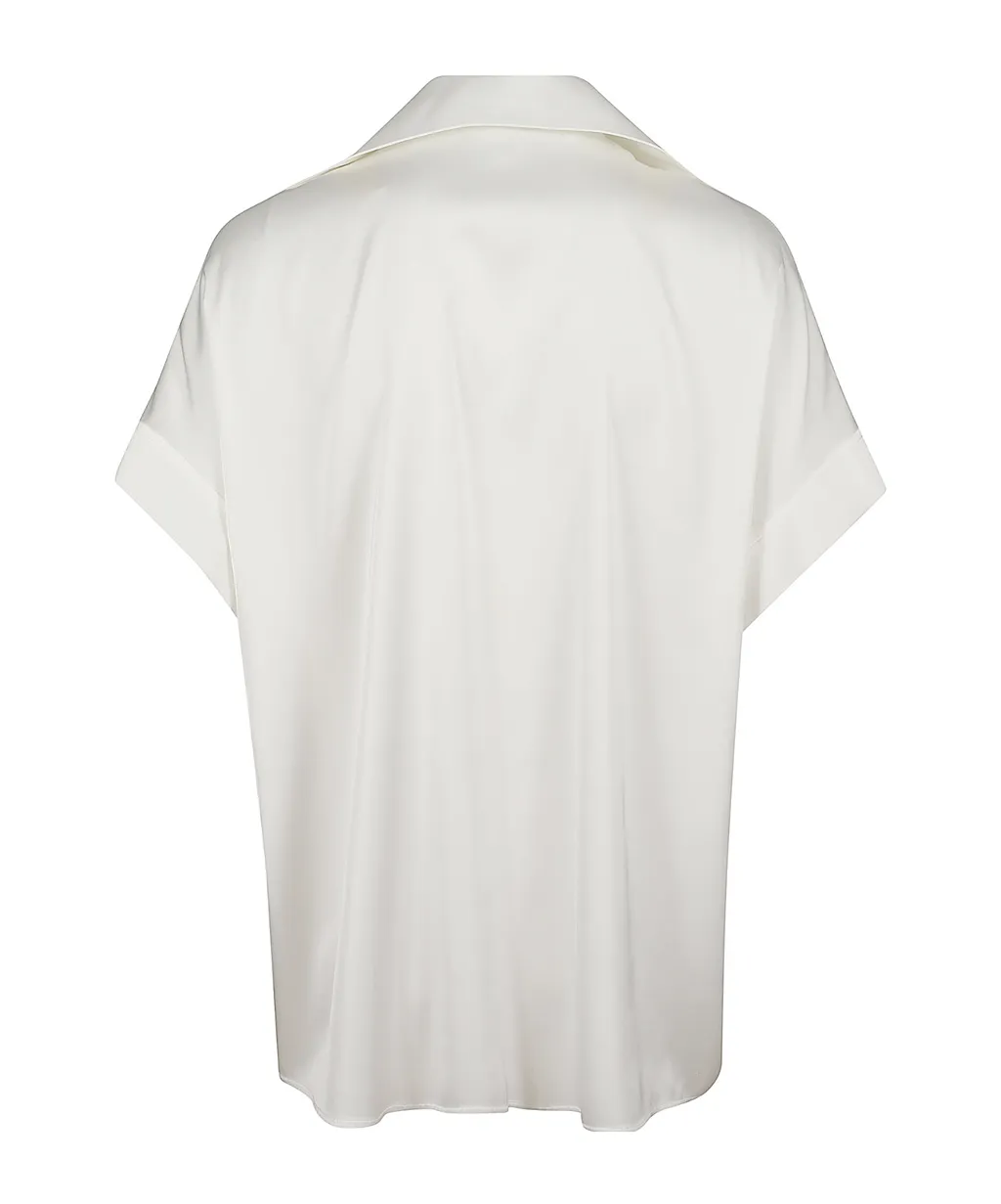 Short-Sleeved Collared Blouse