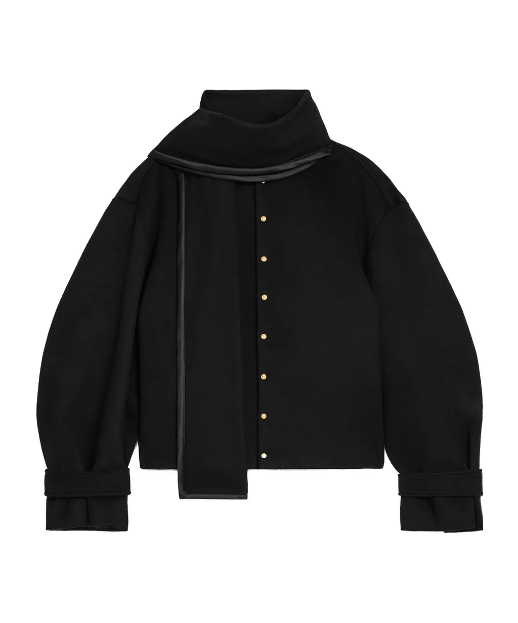 Scarf Jacket In Wool Cloth