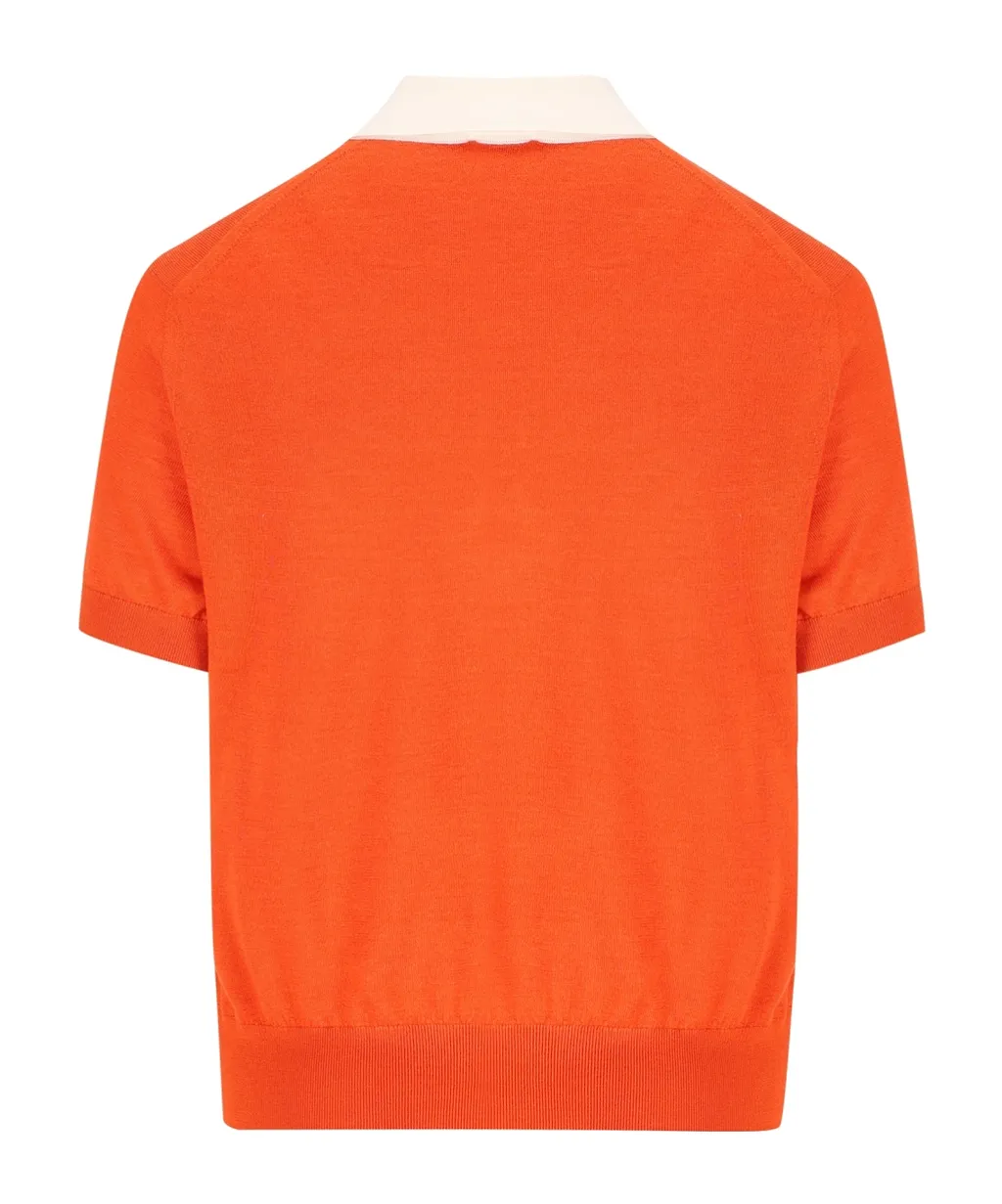 Polo Sweater In Fine Cashmere Silk
