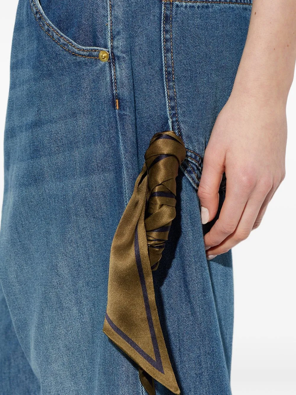 Belt Loop Denim Trousers