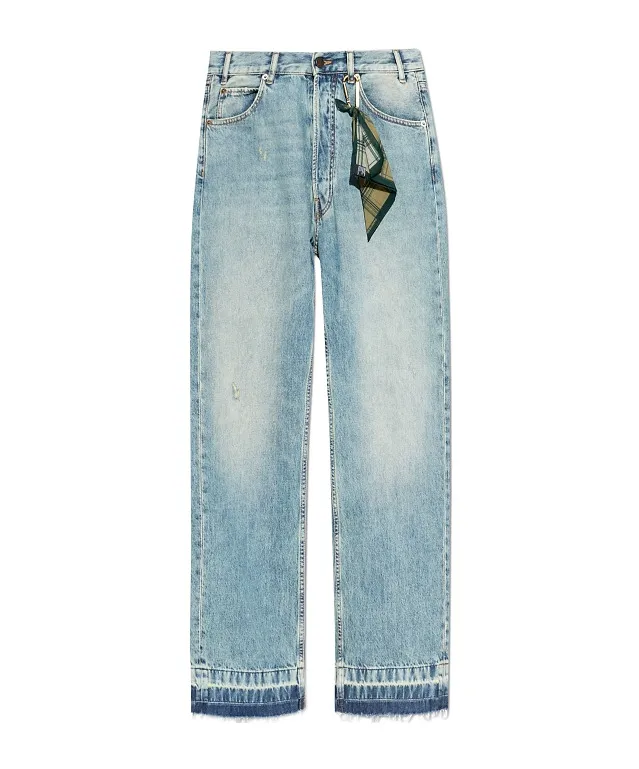 Belt Loop Denim Trousers