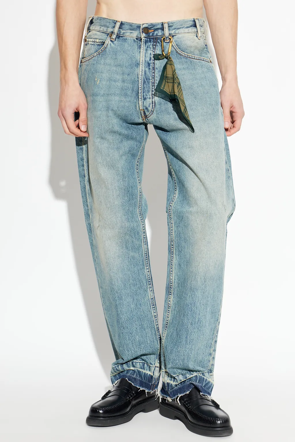 Belt Loop Denim Trousers