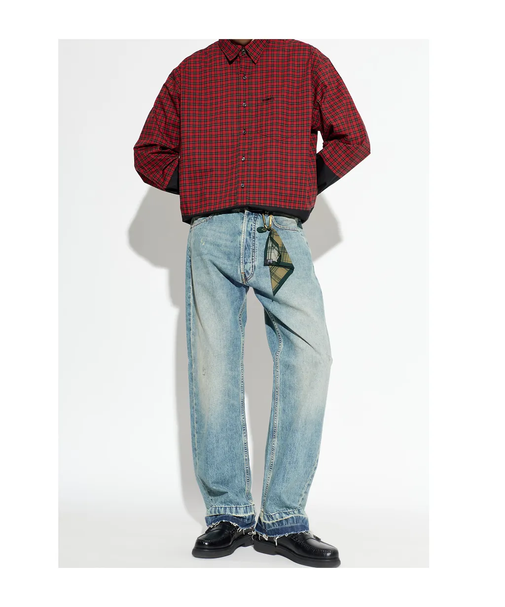 Belt Loop Denim Trousers