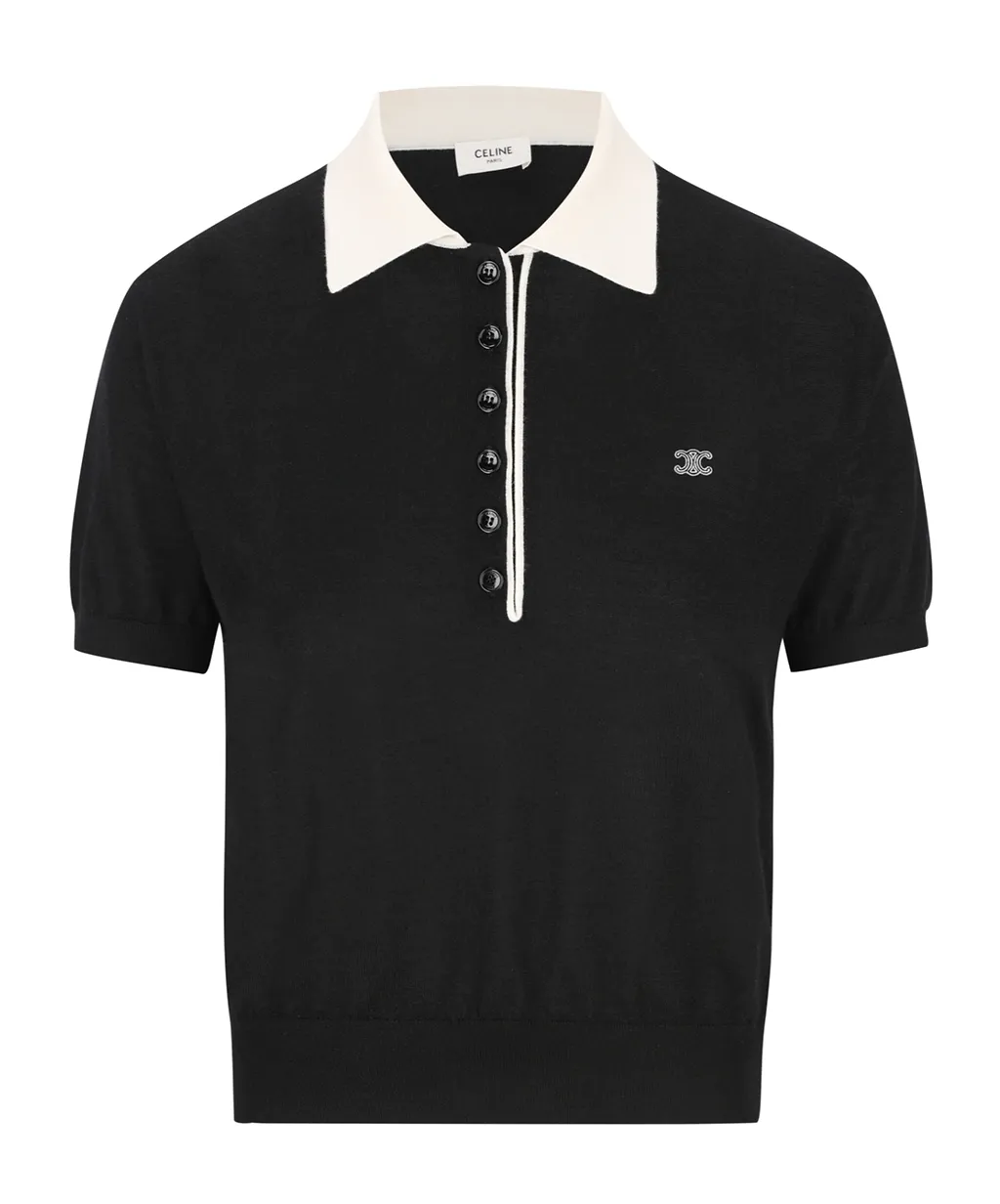 Polo Sweater In Fine Cashmere Silk
