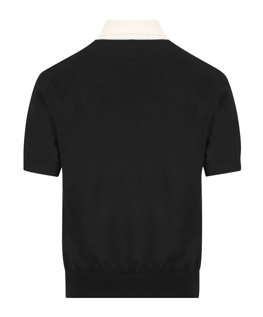 Polo Sweater In Fine Cashmere Silk