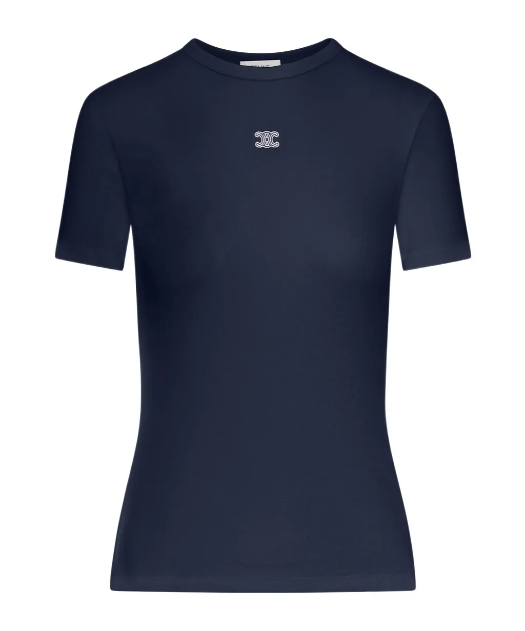 Triomphe T-Shirt In Ribbed Cotton Jersey