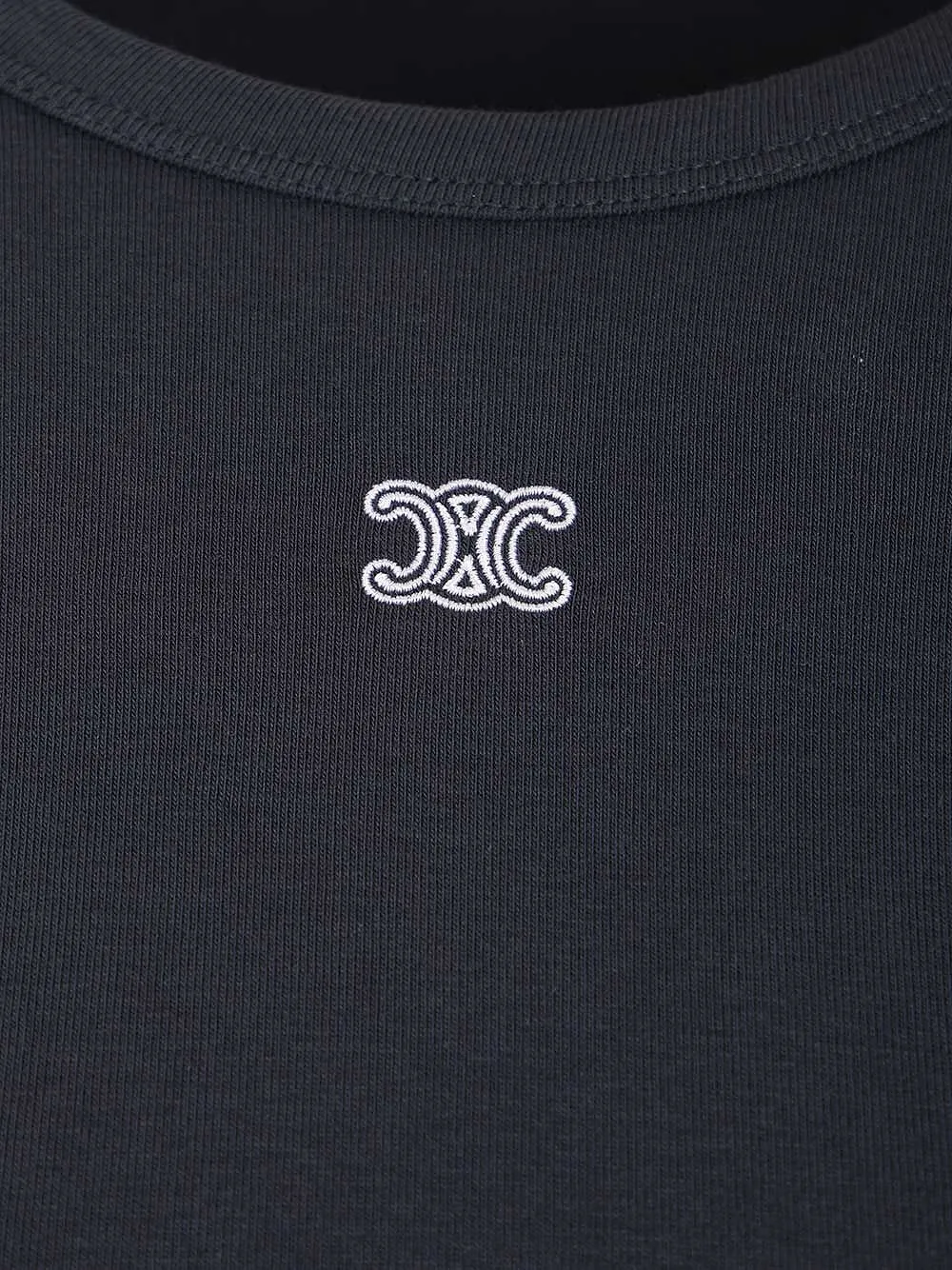 Triomphe T-Shirt In Ribbed Cotton Jersey