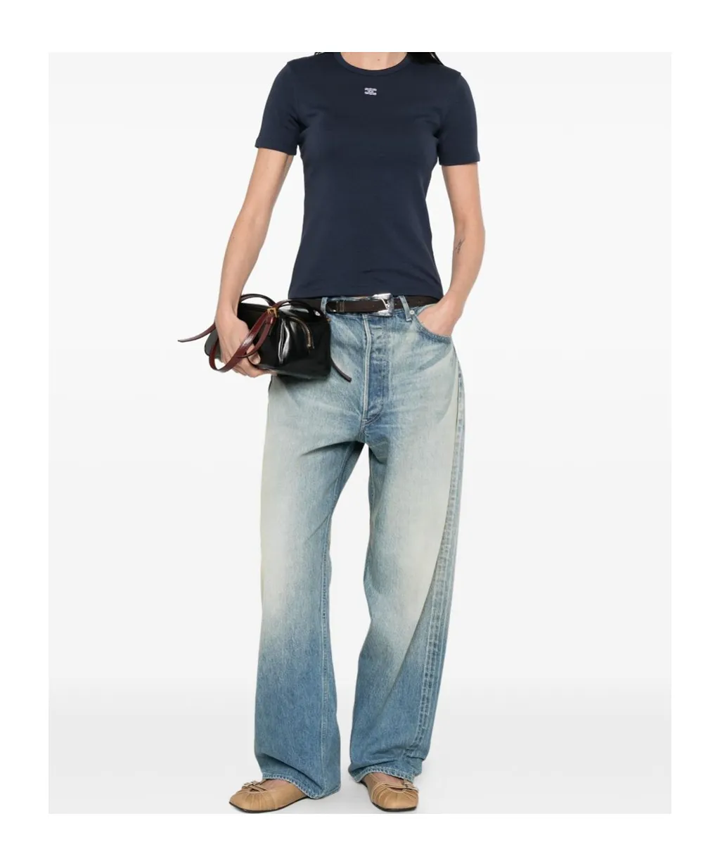 Triomphe T-Shirt In Ribbed Cotton Jersey
