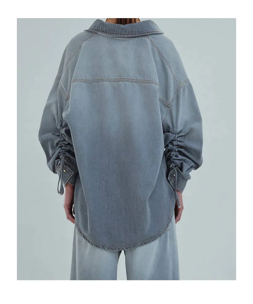 Darkpark Tencel Denim Rouche Shirt