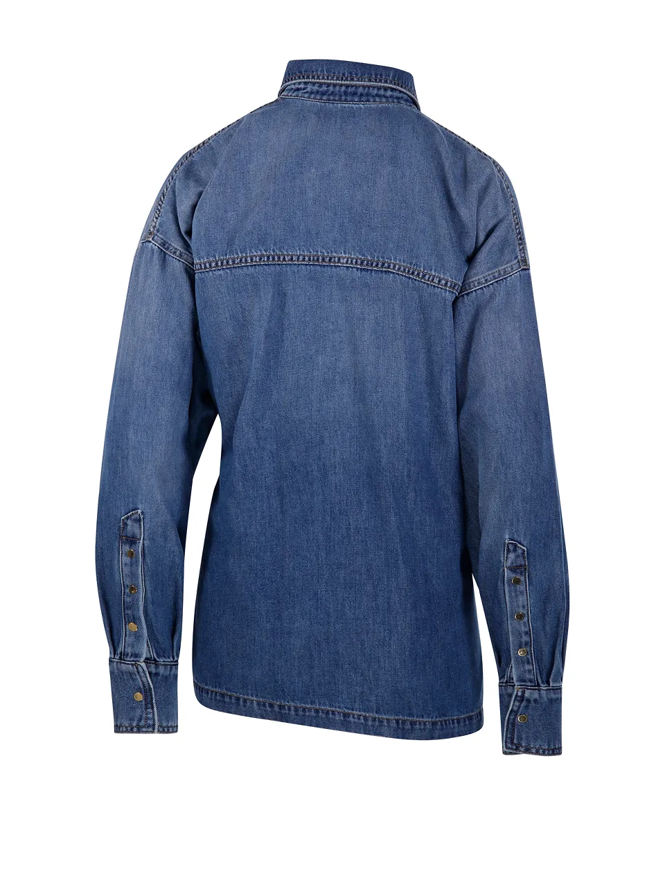 Paola Wrapped Denim Shirt