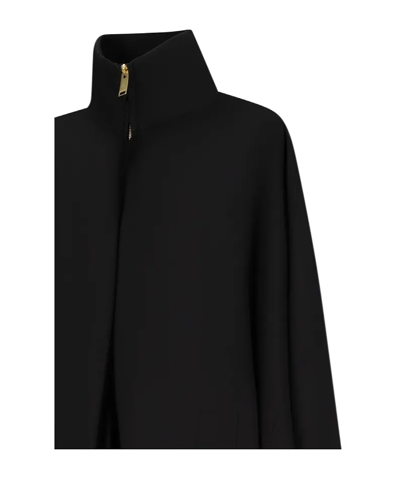 Norma Zip-Up Draped Coat