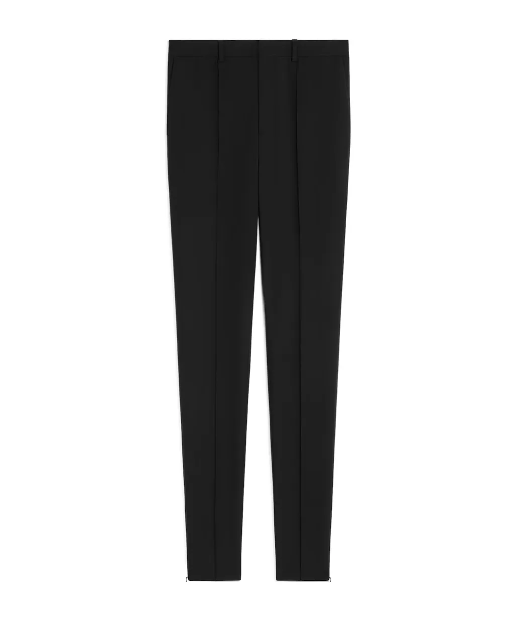 Slim Trousers In Stretch Wool Gabardine