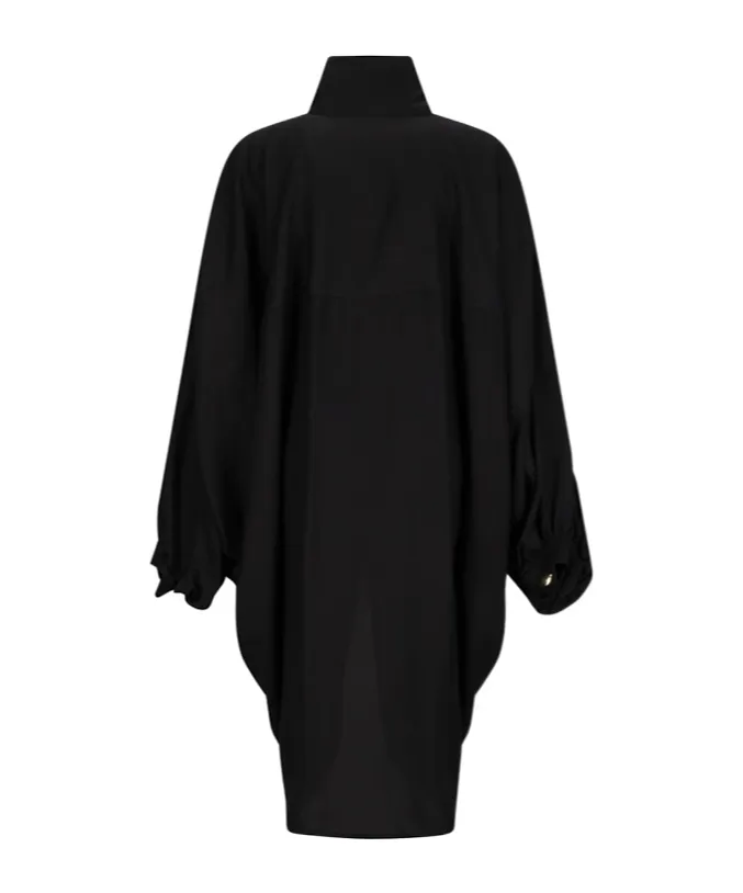 Norma Zip-Up Draped Coat