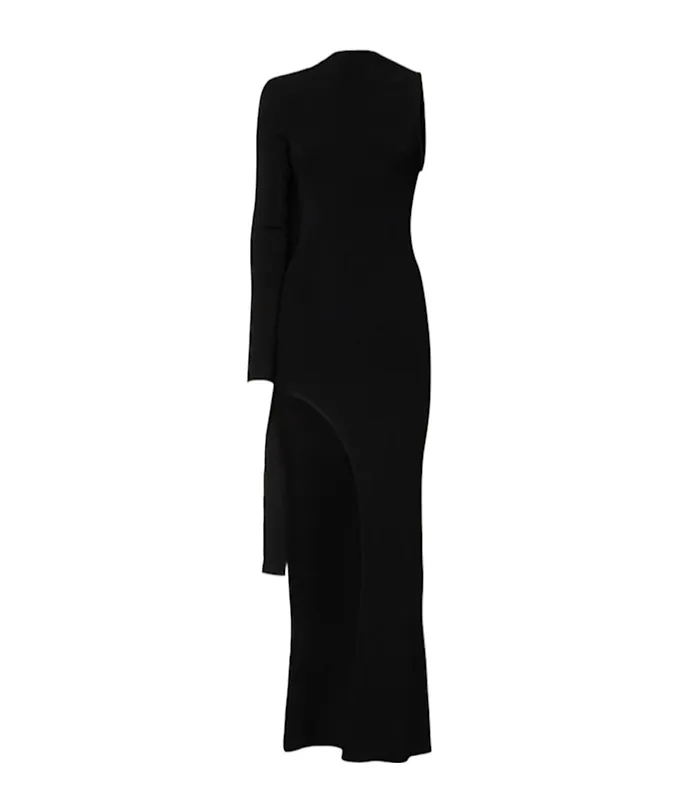 Asymmetric Knitted Dress