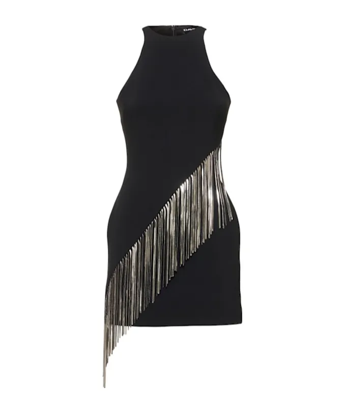 Cady Mini Dress With Metallic Fringe