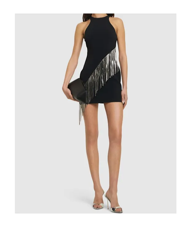 Cady Mini Dress With Metallic Fringe
