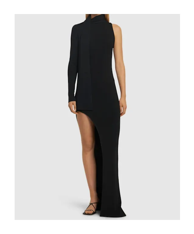 Asymmetric Knitted Dress