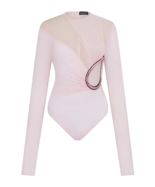 Long-Sleeved Tulle Onepiece