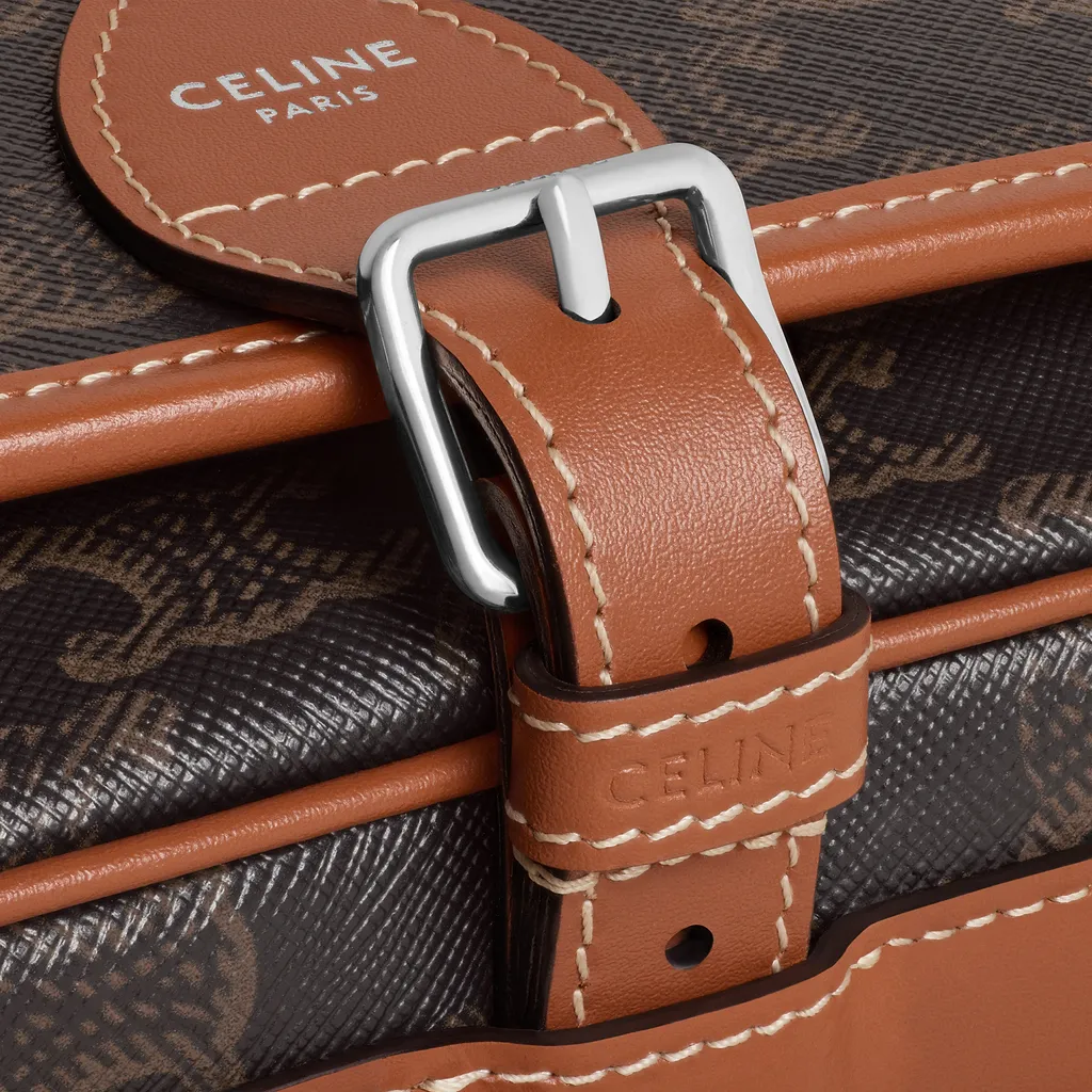 Small Folco Messenger In Triomphe Canvas And Calfskin