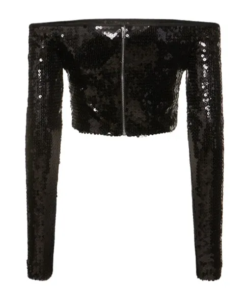 Strapless Sequined Blouse