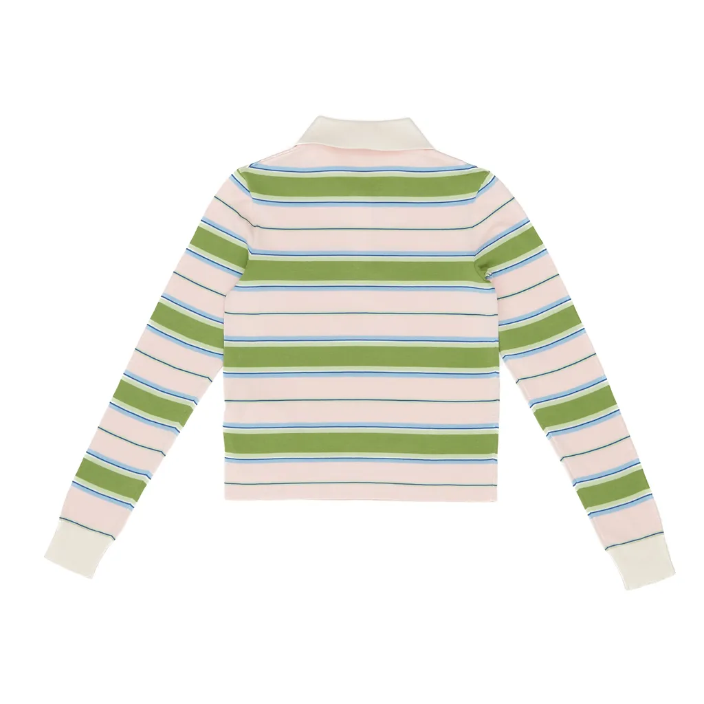 Polo Sweater In Striped Cotton