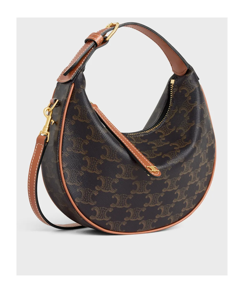 Teen Celine Lulu In Triomphe Canvas And Calfskin