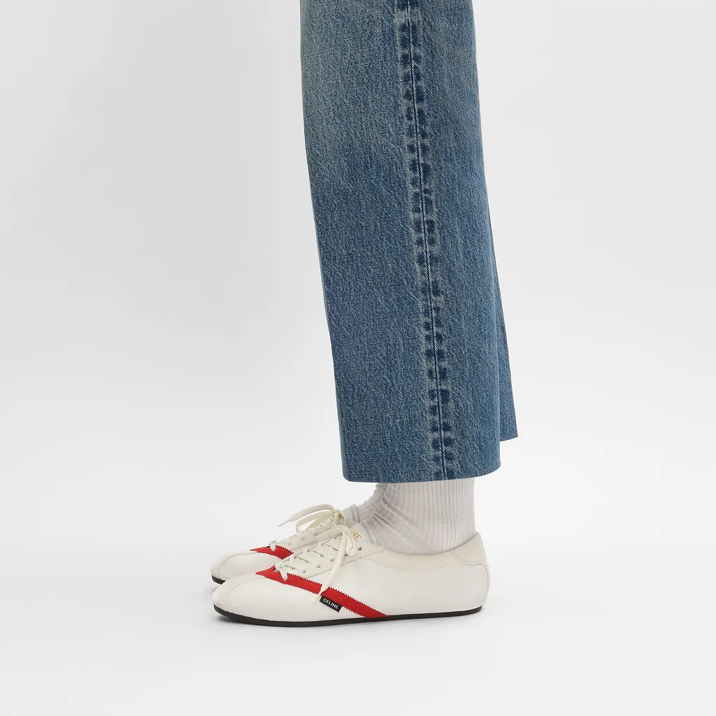 The Flat Sneaker In Gros Grain, Velvet, Suede Goatskin And Lambskin