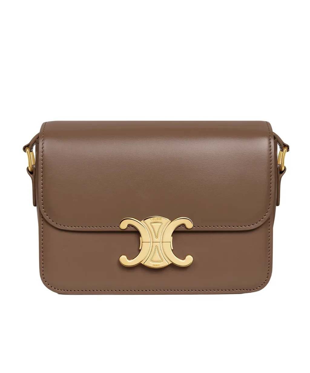 Teen Triomphe Bag In Shiny Calfskin