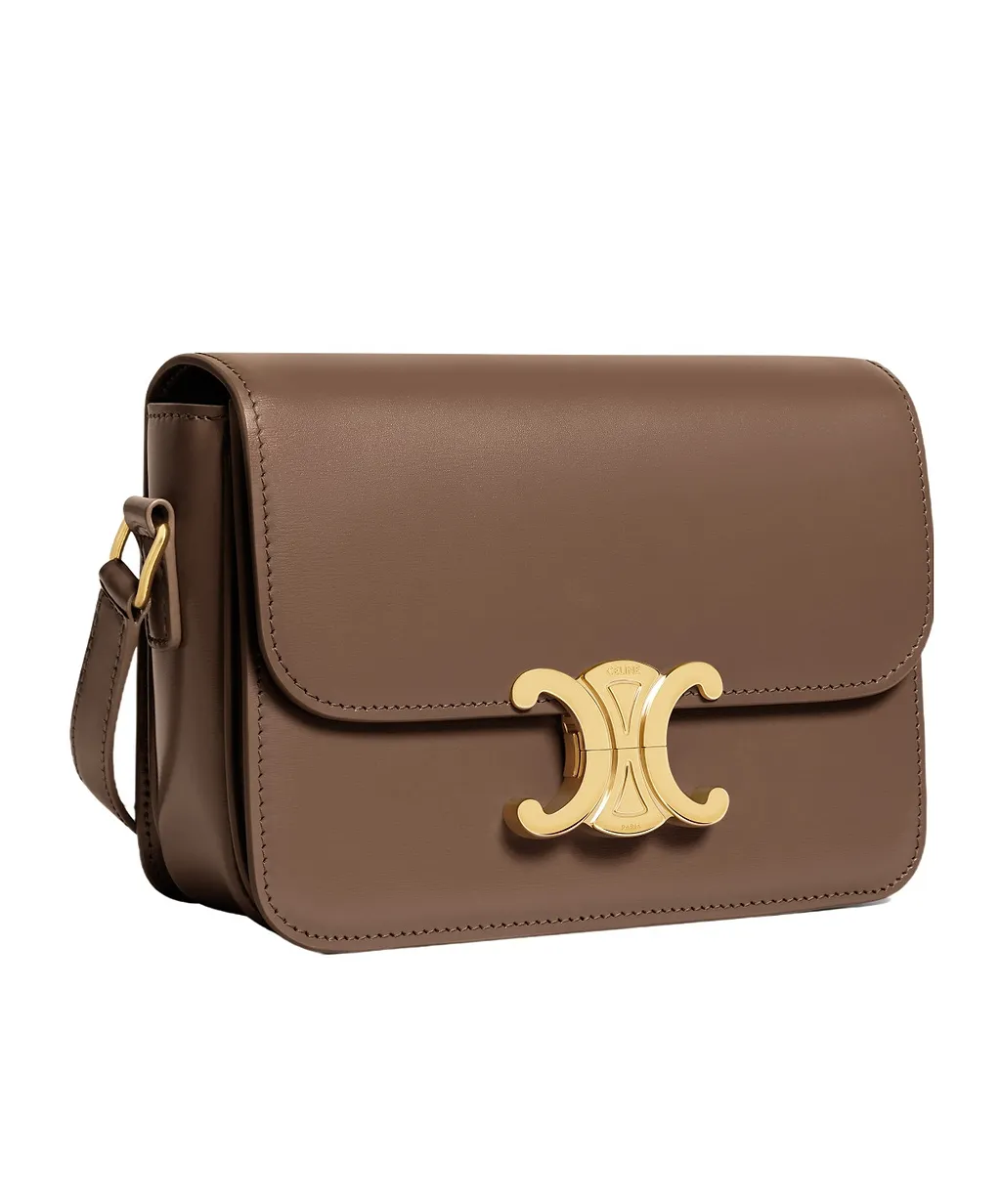 Teen Triomphe Bag In Shiny Calfskin
