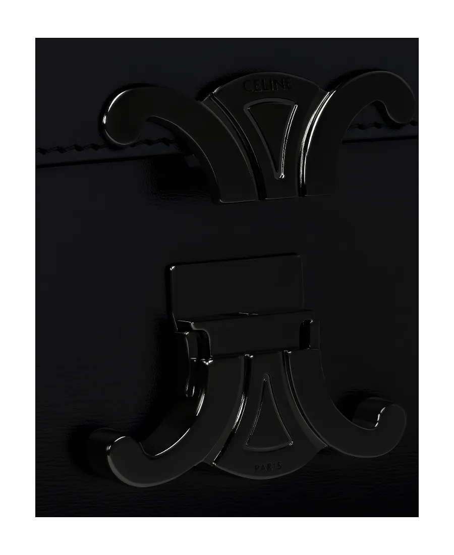 Teen Triomphe Bag In Shiny Calfskin