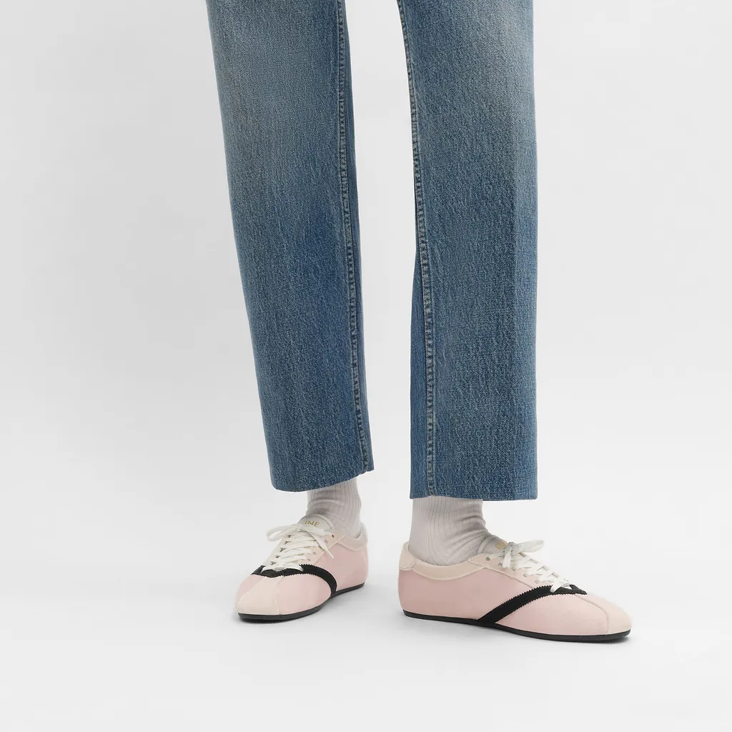 The Flat Sneaker In Gros Grain, Velvet, Suede Goatskin And Lambskin