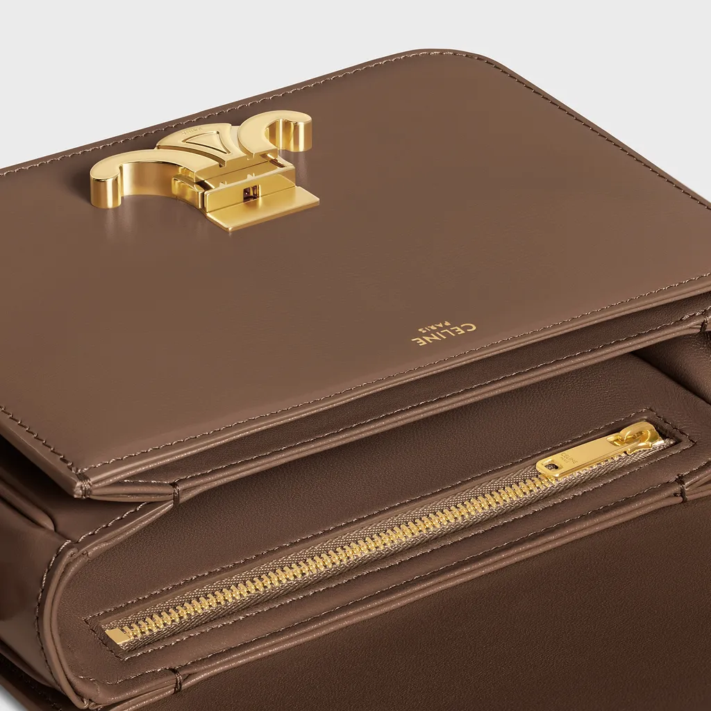 Teen Triomphe Bag In Shiny Calfskin