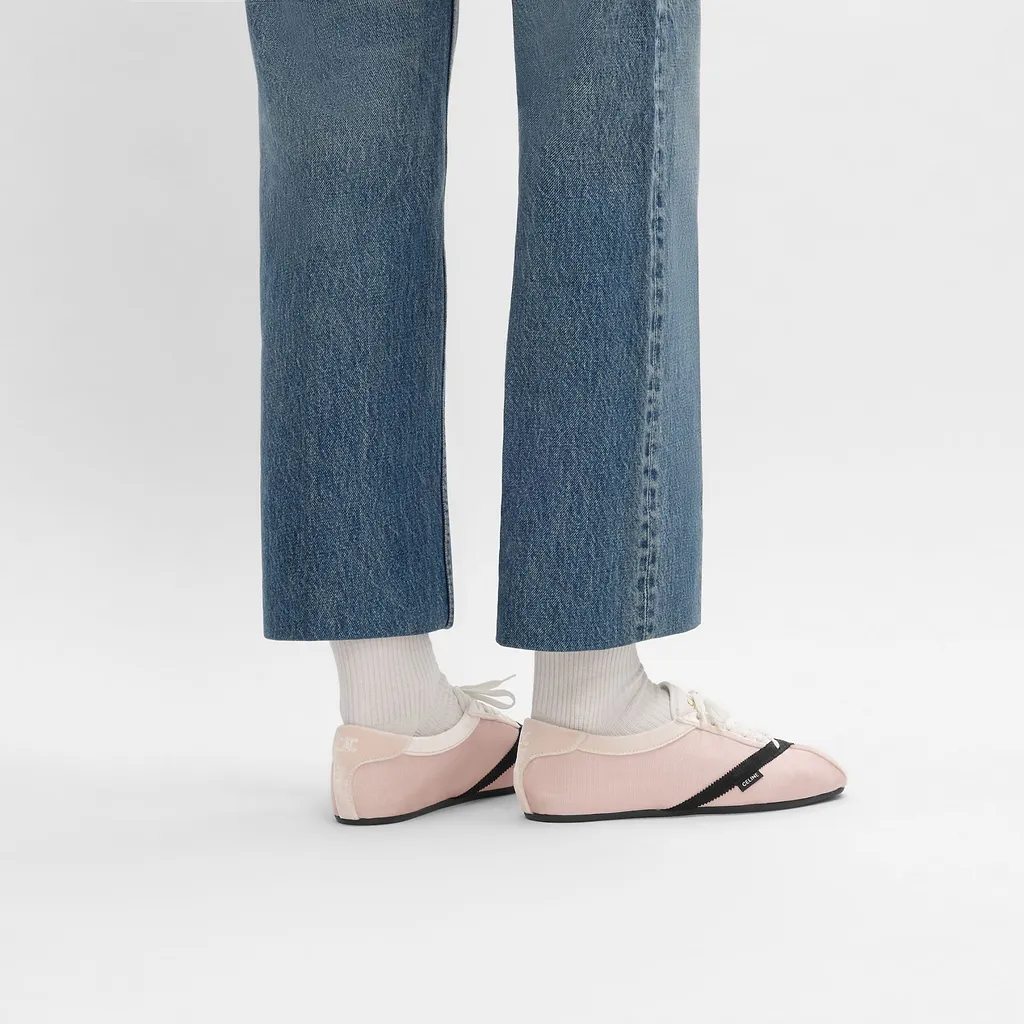 The Flat Sneaker In Gros Grain, Velvet, Suede Goatskin And Lambskin