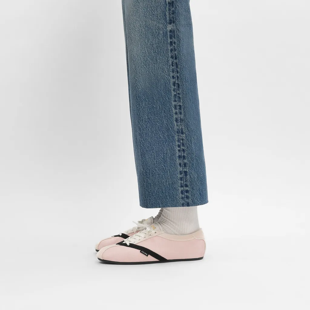 The Flat Sneaker In Gros Grain, Velvet, Suede Goatskin And Lambskin