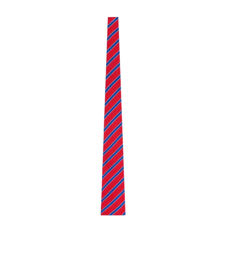 Tie In Striped Silk