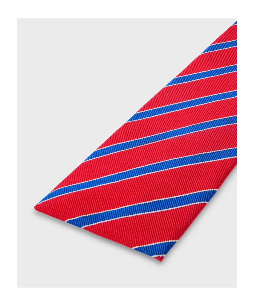Tie In Striped Silk