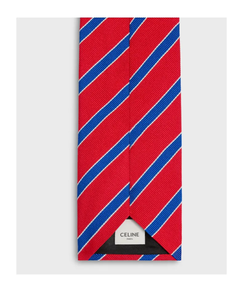 Tie In Striped Silk