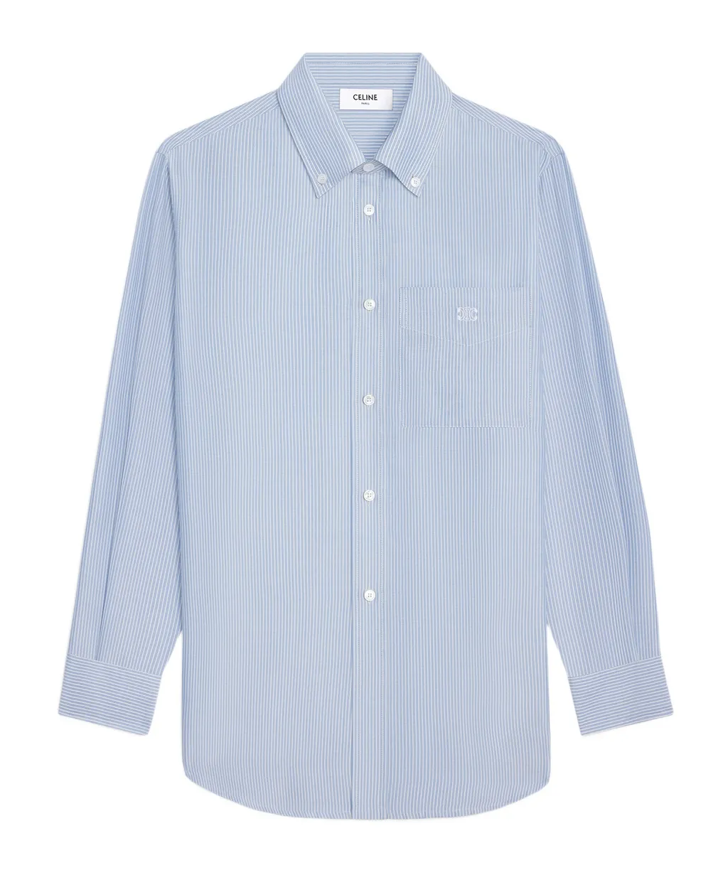 Tomboy Shirt In Striped Silk
